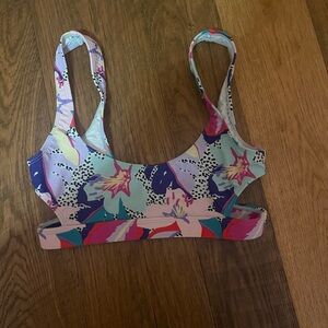 Colorful Abstract Print swim top